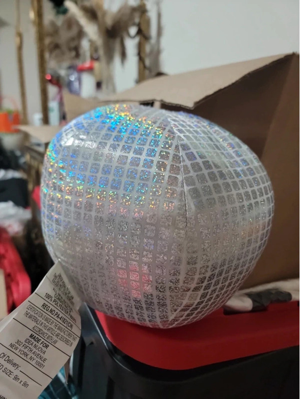 Discoball pillow
